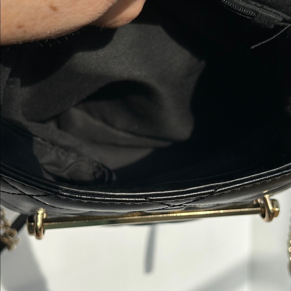 Call It Spring Black Quilted Backpack with Gold Accents - Picture 6 of 12